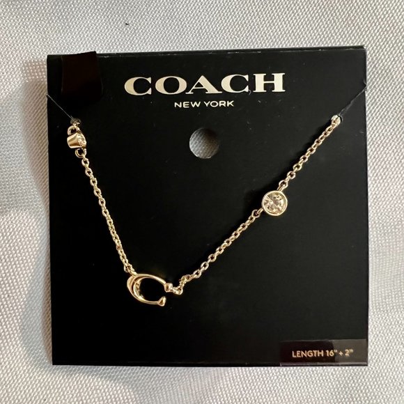Coach Signature Crystal Cluster Necklace - Picture 1 of 4